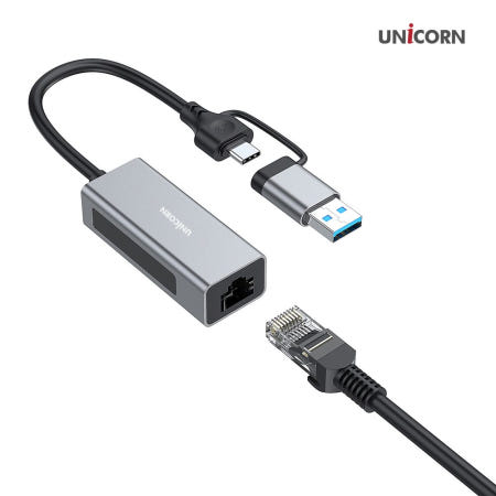 5Gbps 빠른 전송속도 다양한 OS 지원 넓은 범용성 CLAN-300AC 유니콘 유선카드 젠더포함