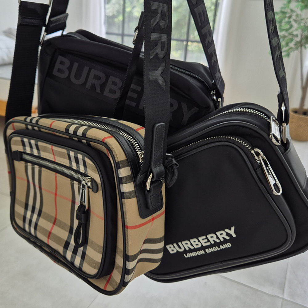 버버리 체크 로고 크로스 미니 바디 카메라백 가방 8010152 8025669 8049094