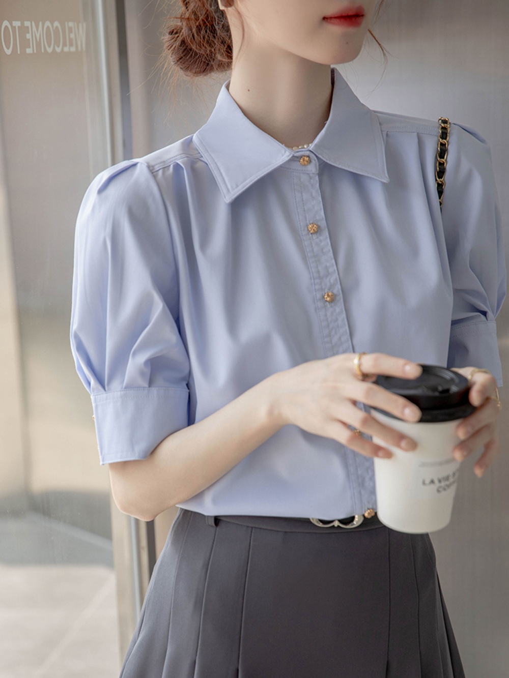 미녀와순정남 36회 임수향 블라우스 셔츠 박도라 슬림핏 프렌치 의상 옷 패션 - 상세 이미지 2