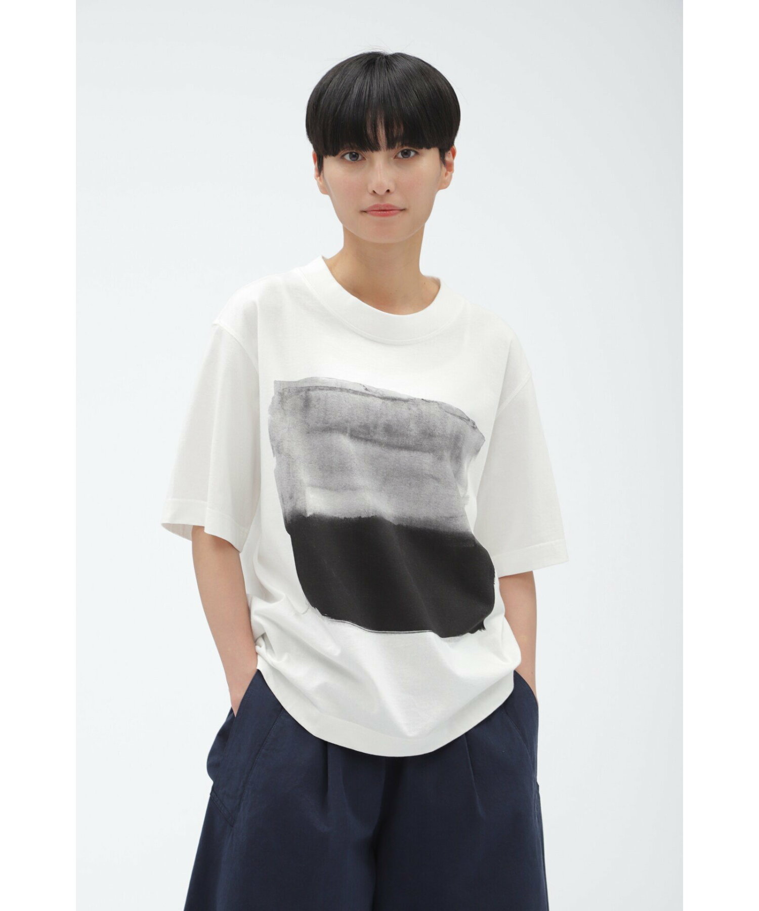 마가렛호웰 LIGHT COTTON JERSEY 여성 반팔 티셔츠 5954168551 화이트 - 상품 이미지