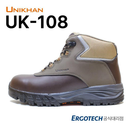 유니칸 6인치 안전화 UK-108 아치인솔 지퍼타입 보통작업화 에고테크