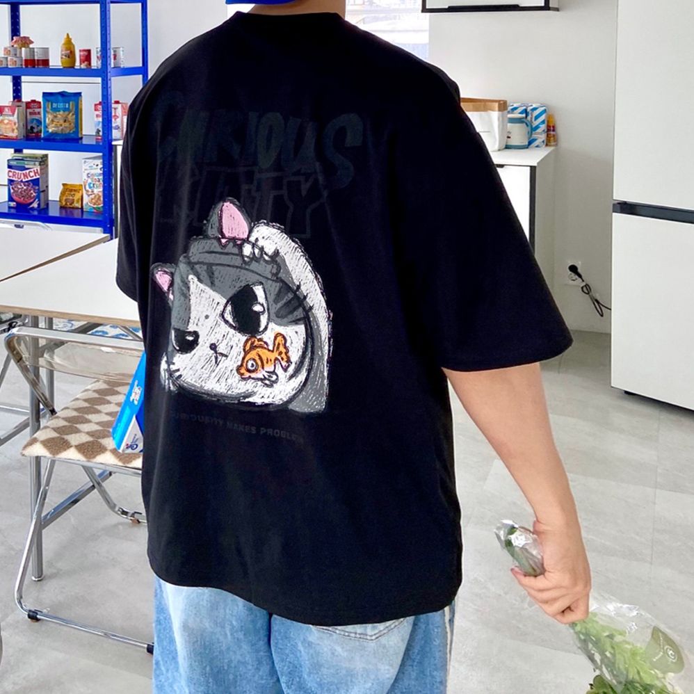 어깨넓어보이는옷 커플반팔티 쿨티셔츠 - 상세 이미지 4