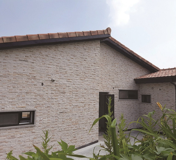 유닛적층돌 스탠다드적층돌 혼합시공 300x50x16T / 하다건재 천연석