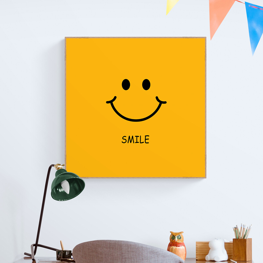 웃음한스푼 45cm x 45cm 무광블랙 알루미늄액자 스마일 - 상세 이미지 4