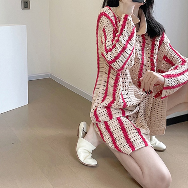 미녀와순정남 36회 이영은 가디건 레드 고명동 펀칭 간절기 의상 옷 패션 - 메인 이미지