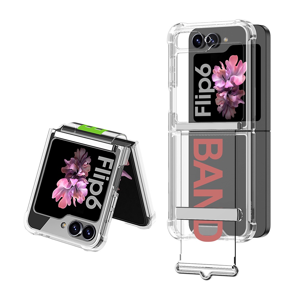 갤럭시 Z플립6 케이스 지플립6 투명 스트랩 밴드 - 상품 이미지