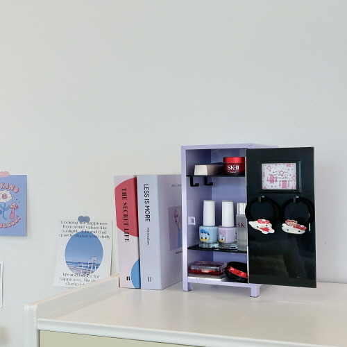 아텍스 철제 미니 캐비넷 소형 인테리어 책상 틈새 수납함 캐비닛 파스텔