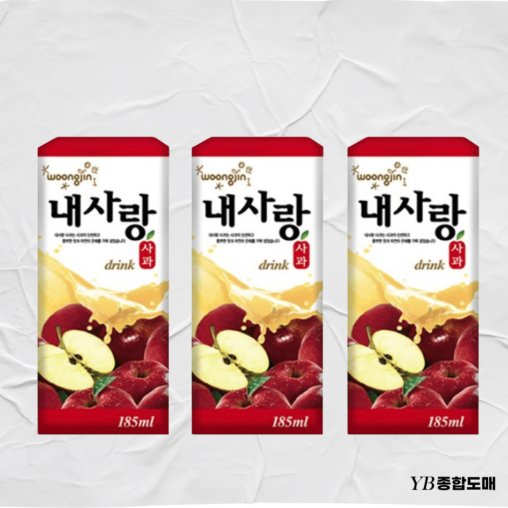 과즙음료 웅진식품 내사랑 사과 사과주스 185ml x 48팩 : 영백종합도매