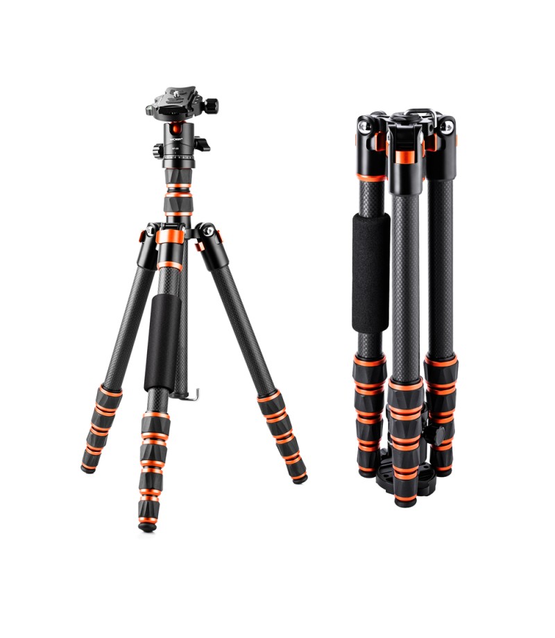 카본 삼각대 카메라 DSLR 여행용 가벼운 5단 삼각대 C225CO 볼헤드포함 KF09 - 상품 이미지