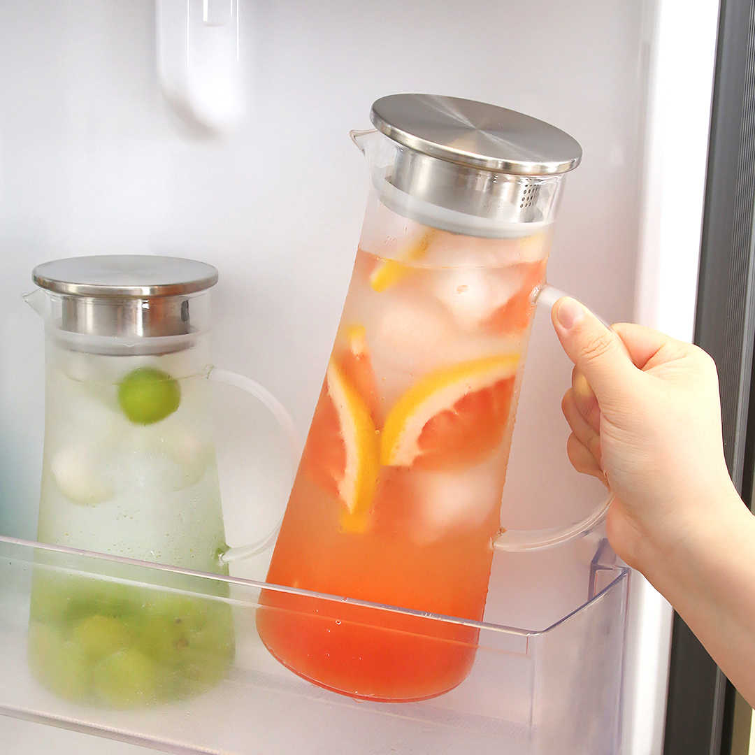 투명 냉장고 내열유리 물병 물주전자 1100ml - 메인 이미지