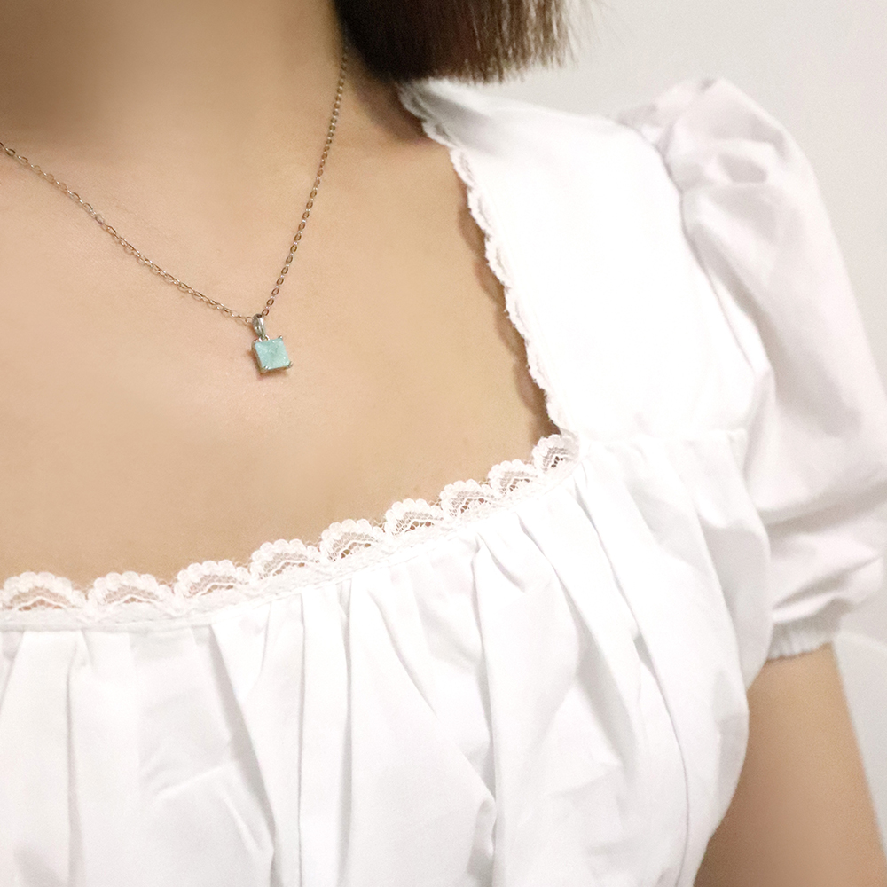 폴브리알 아이스큐빅 목걸이 실버925 순은 PJSN0191 이미지 7
