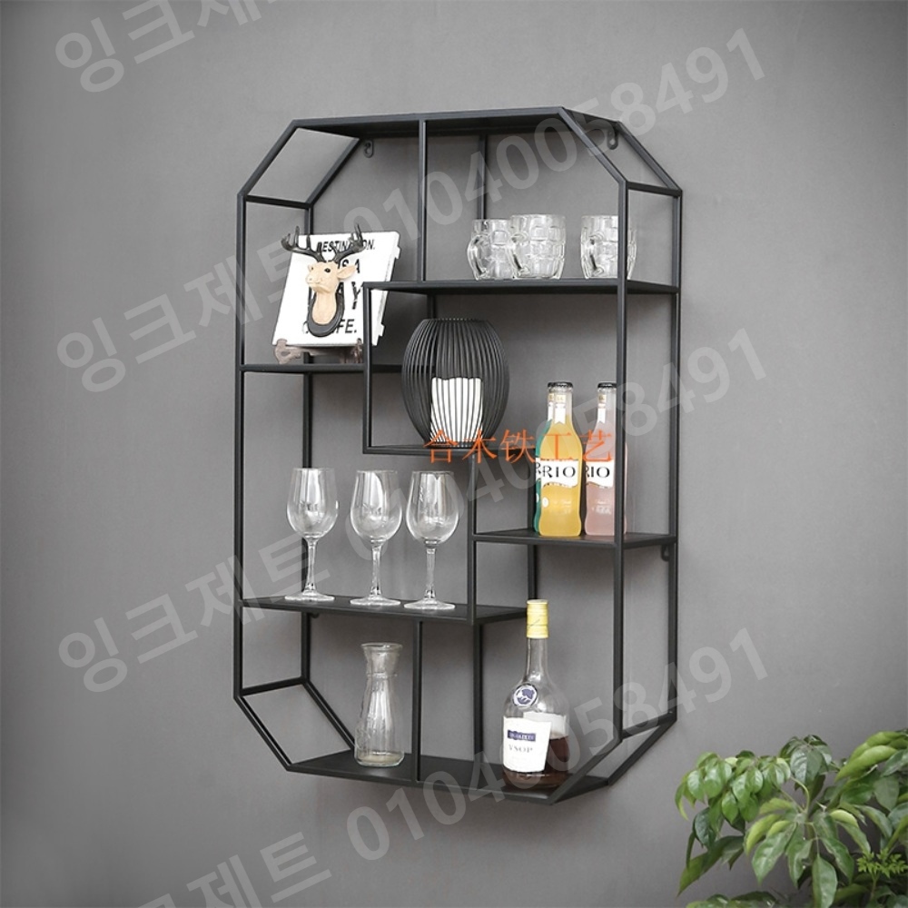 벽 장식장 인테리어 스틸 세로 큐브 무타공 진열장 철제 - 상세 이미지 3