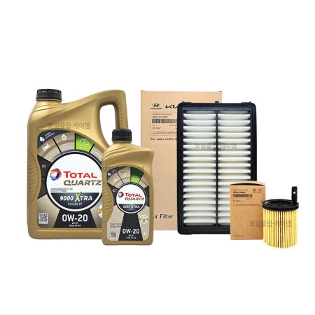 더뉴k5 DL3 가솔린터보 오일세트 토탈쿼츠9000 엑스트라 퓨처0W20 5L 2ML1