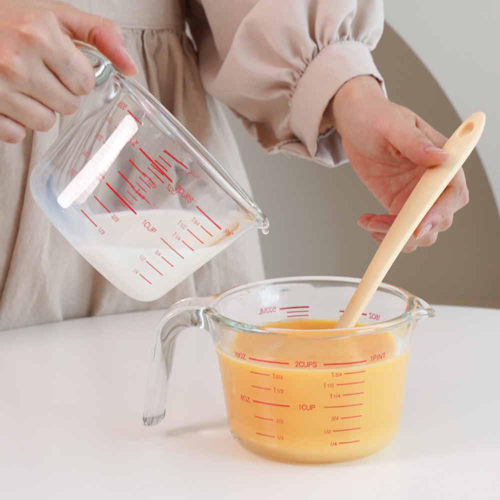 퍼기 내열유리 이유식 계량컵 전자레인지 사용 가능 눈금컵 500ml - 상세 이미지 3