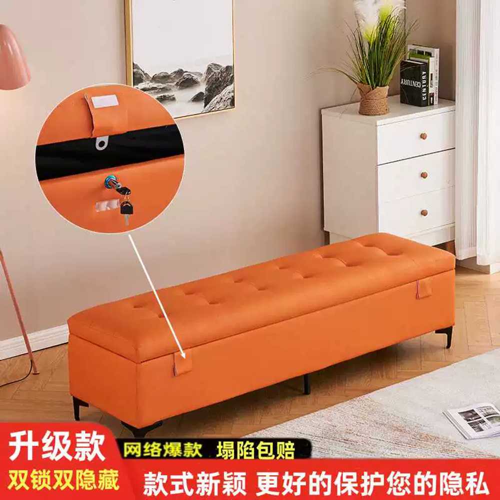 수납 벤치의자 자물쇠 개인용품 수납 보관 대기소파 170x50x45 - 상세 이미지 2