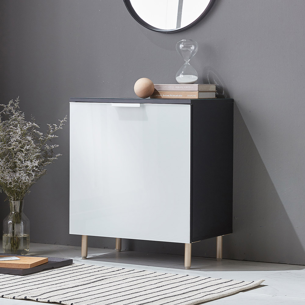 동서가구 아잔틱 흑경 600 높은거실장 수납장 DF918600