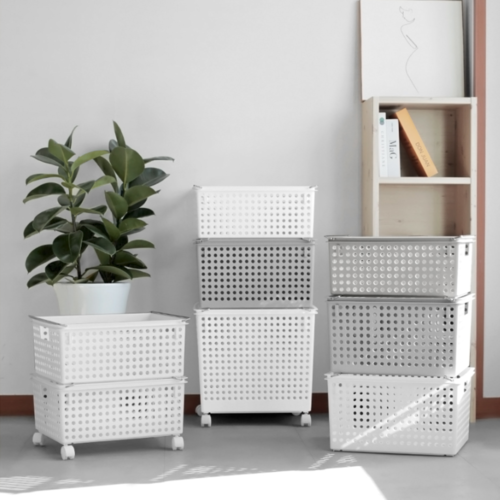 사각빨래바구니 바퀴달린 빨래함 이동식 세탁물 수건 바스켓