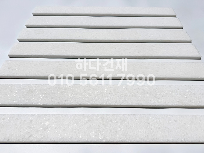 크리스탈화이트 롱타일 600x60x11T / 하다건재 천연석타일