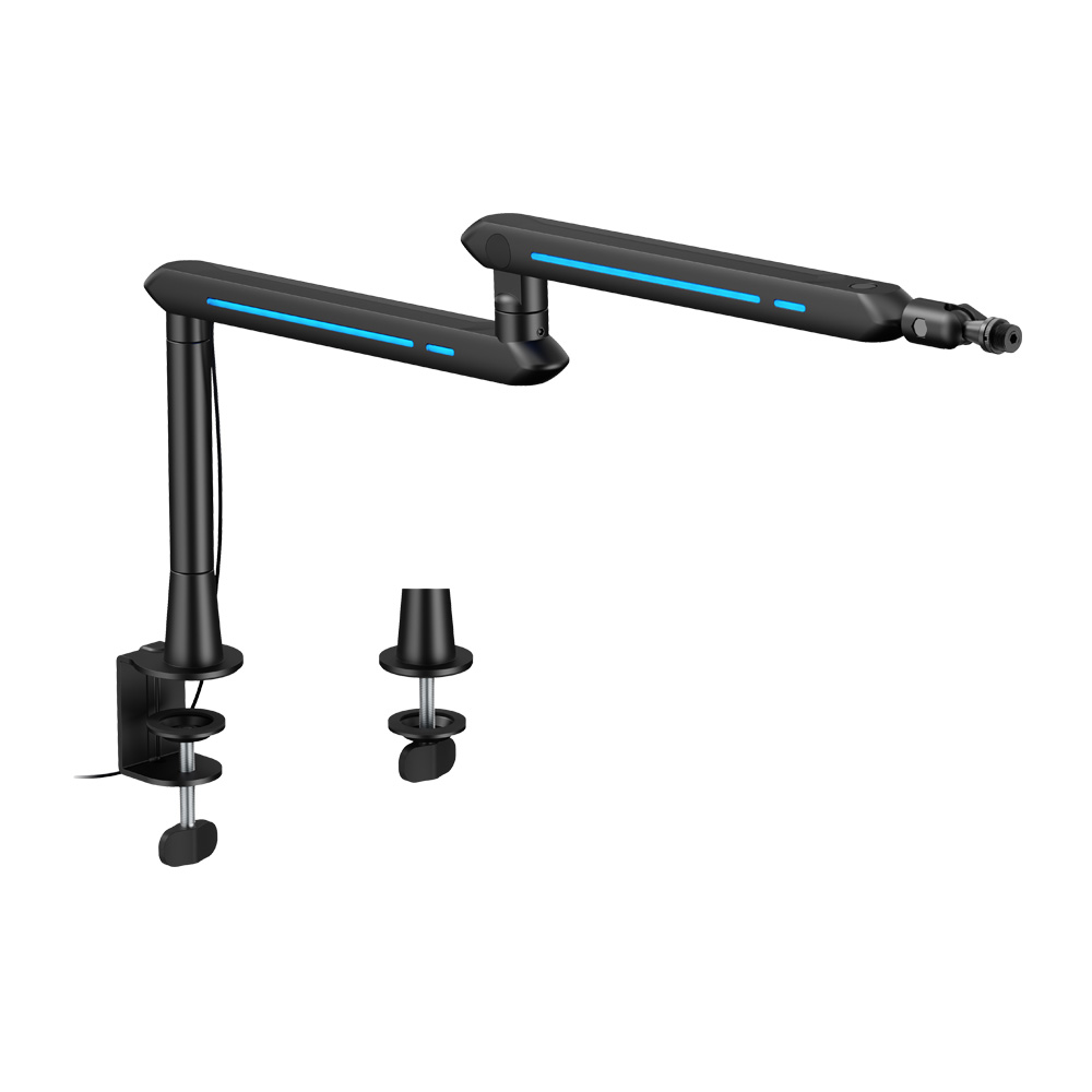 RGB 라이팅 게이밍 마이크 암 스탠드 콘덴서 마이크 붐 거치대 스튜디오 3/8 5/8 - 상세 이미지 4