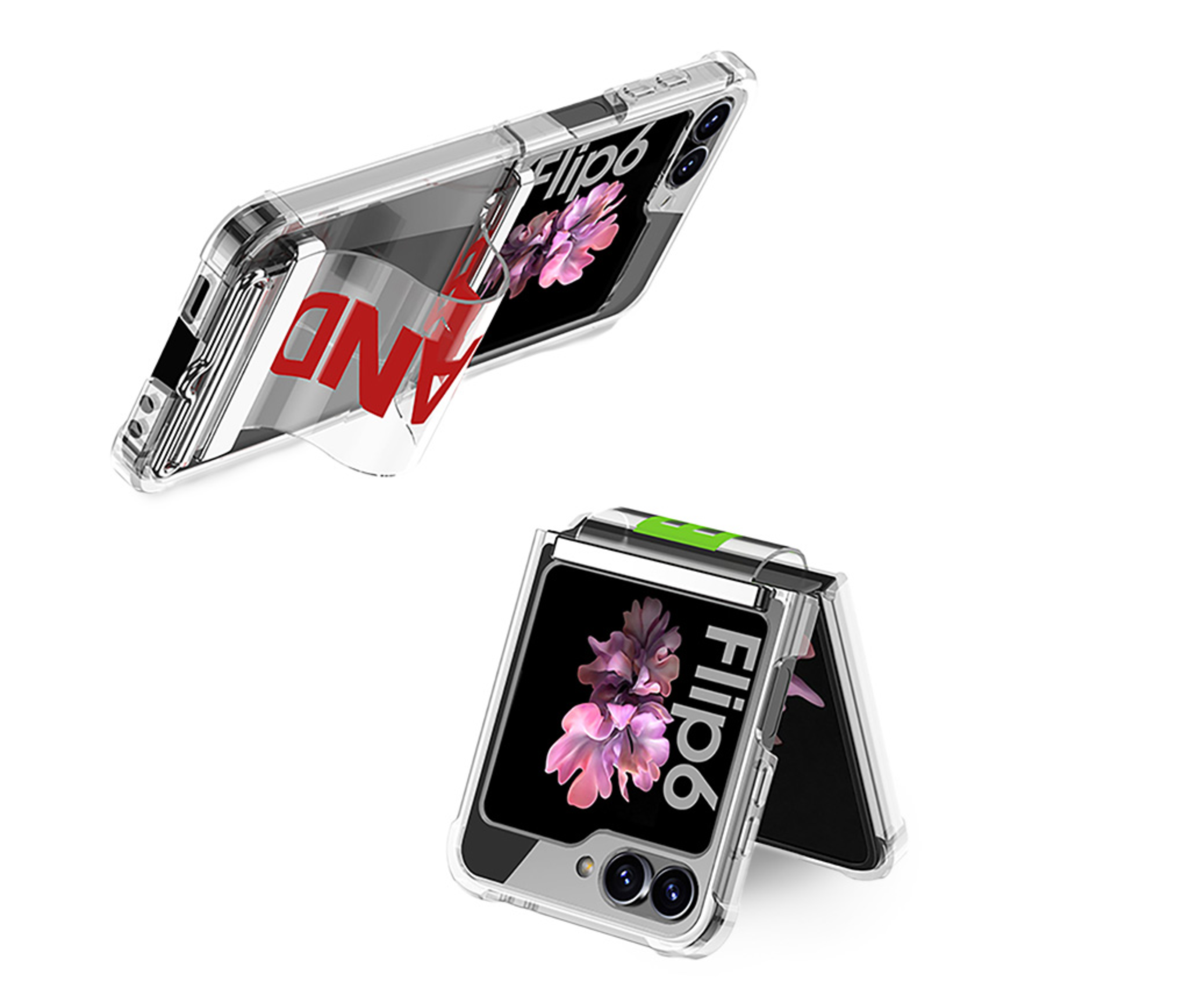 갤럭시 Z플립6 케이스 지플립6 투명 스트랩 밴드 - 상세 이미지 3