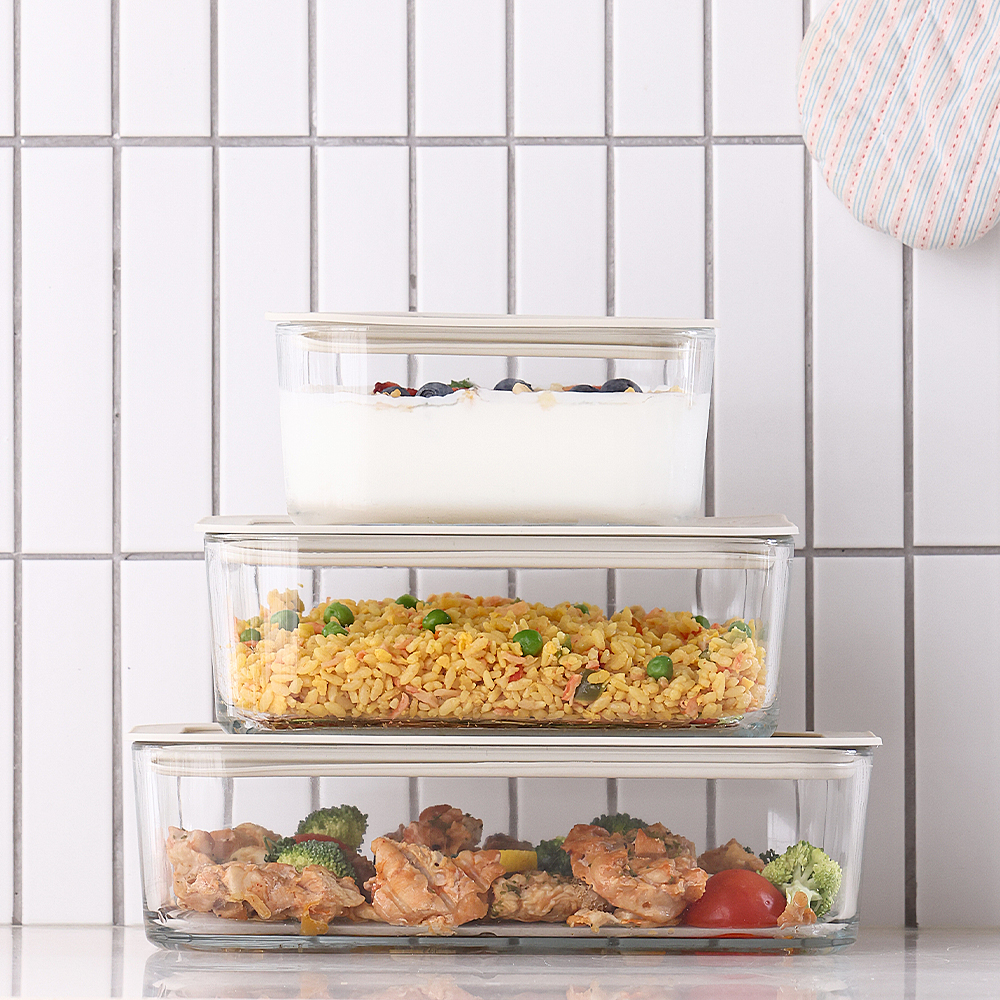 네오플램 원스텝 내열유리 반찬통세트 2p 930ml - 상세 이미지 4