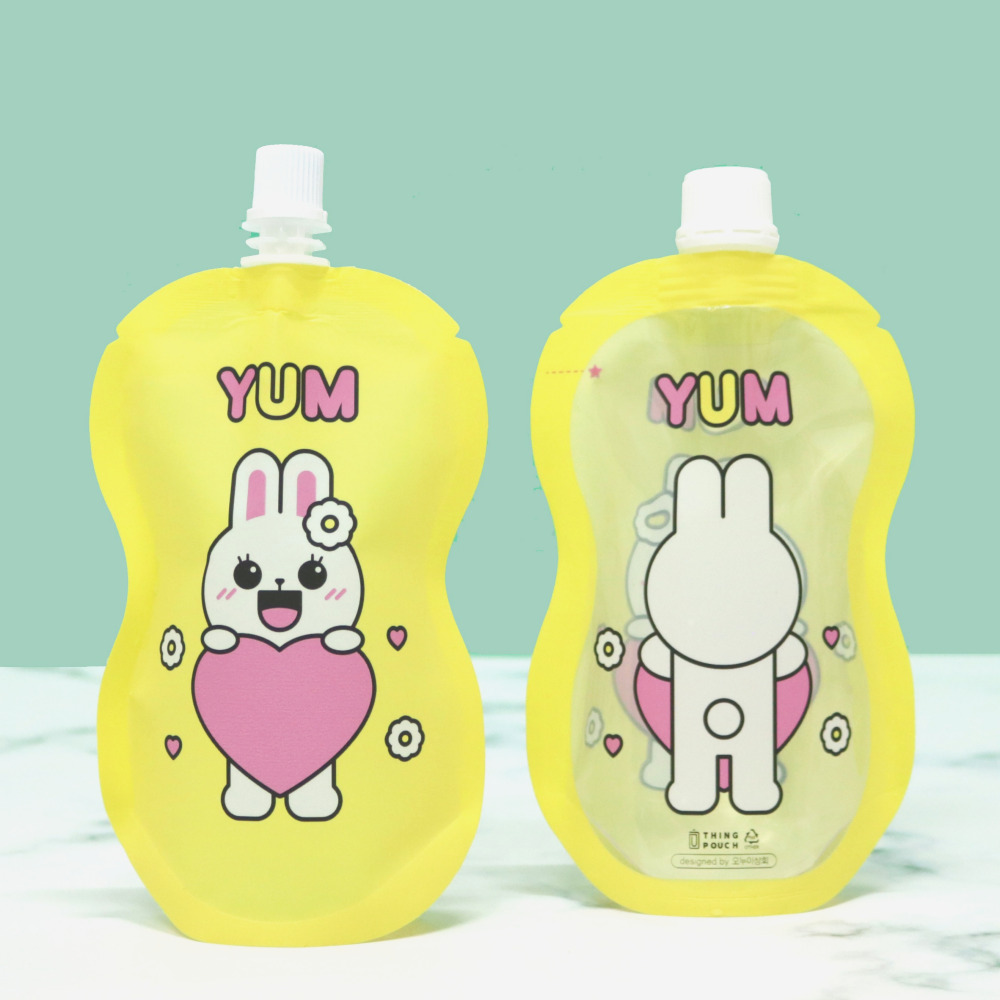 띵파우치 스파우트파우치 음료 주스팩 투명 소분 용기 토끼 150ml 50매 - 메인 이미지