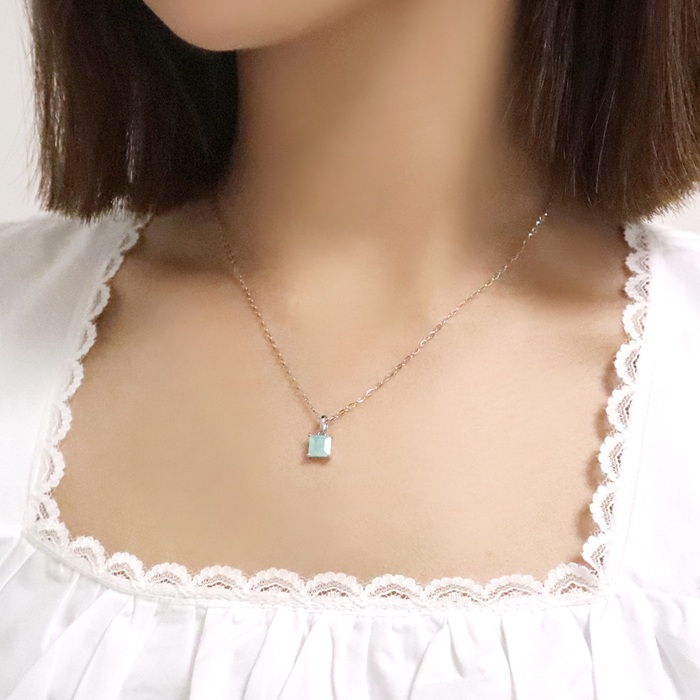 폴브리알 아이스큐빅 목걸이 실버925 순은 PJSN0191 이미지 6