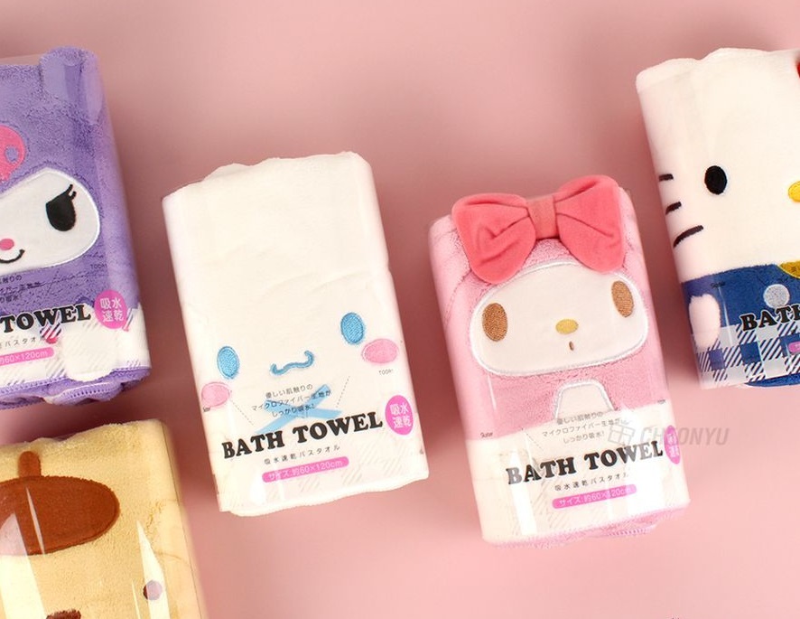 시나모롤 어린이 비치 타올 수건 산리오 유아 목욕