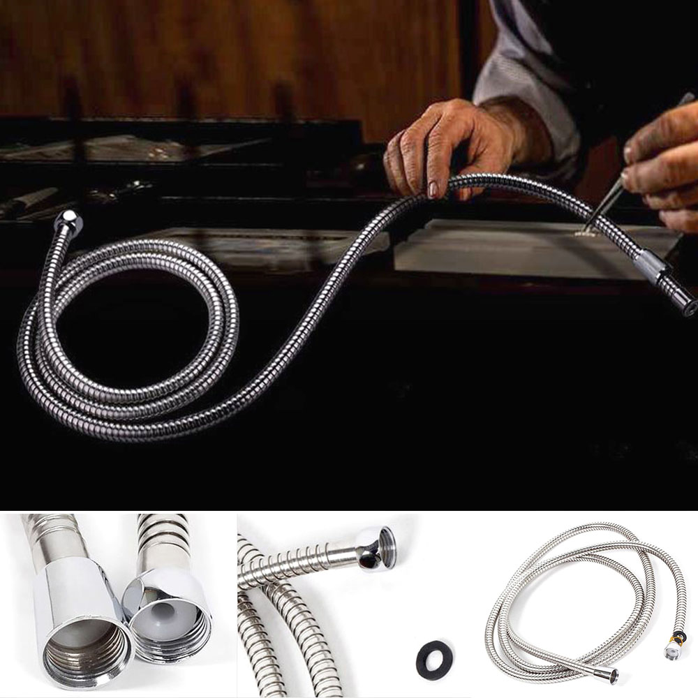 크롬 메탈 샤워호스 신축 공사 욕실 리모델링 수전 교체용