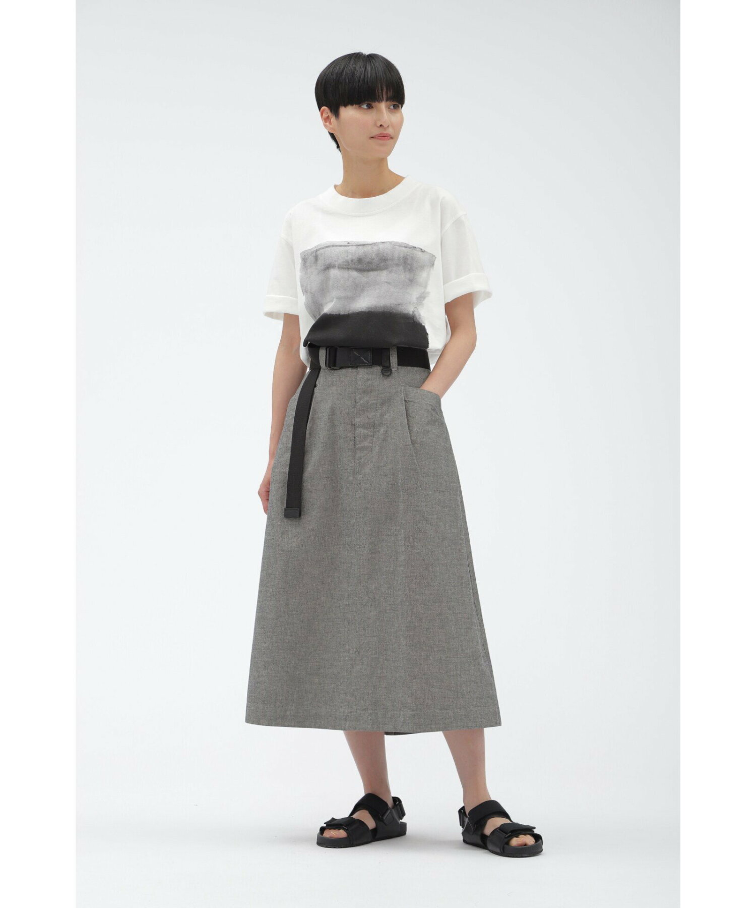 마가렛호웰 LIGHT COTTON JERSEY 여성 반팔 티셔츠 5954168551 화이트 - 상세 이미지 3
