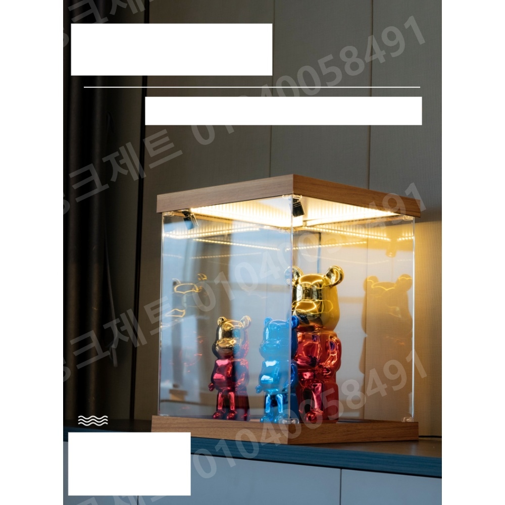대형 피규어케이스 LED 건담 액션 책장 모델 박스 투명 - 상품 이미지
