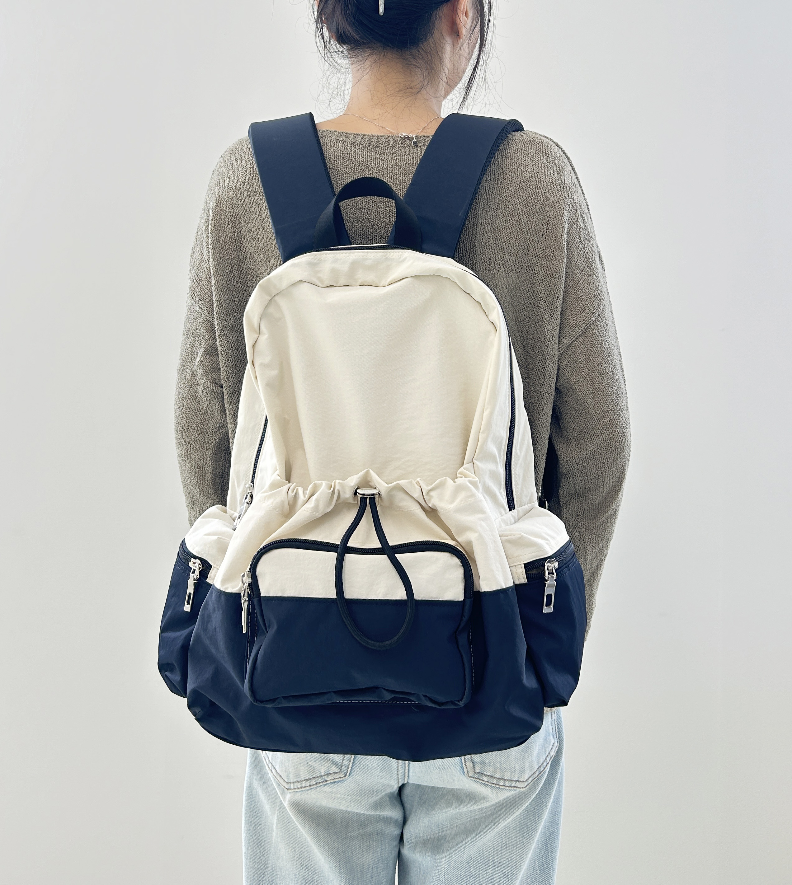 로디나트 투톤-스트링 백팩, 400그램 초경량 방수 데일리 백팩