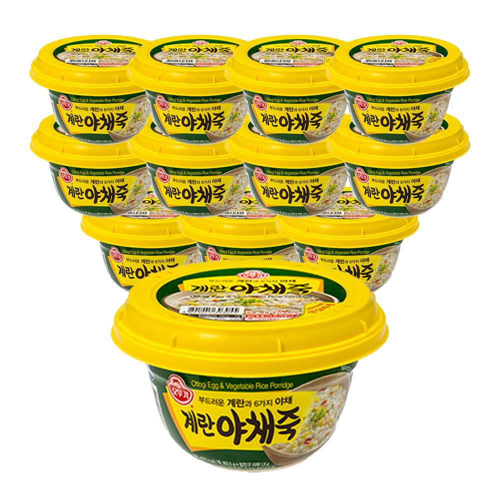 오뚜기 용기죽 계란야채죽 285g 12개 - 상품 이미지