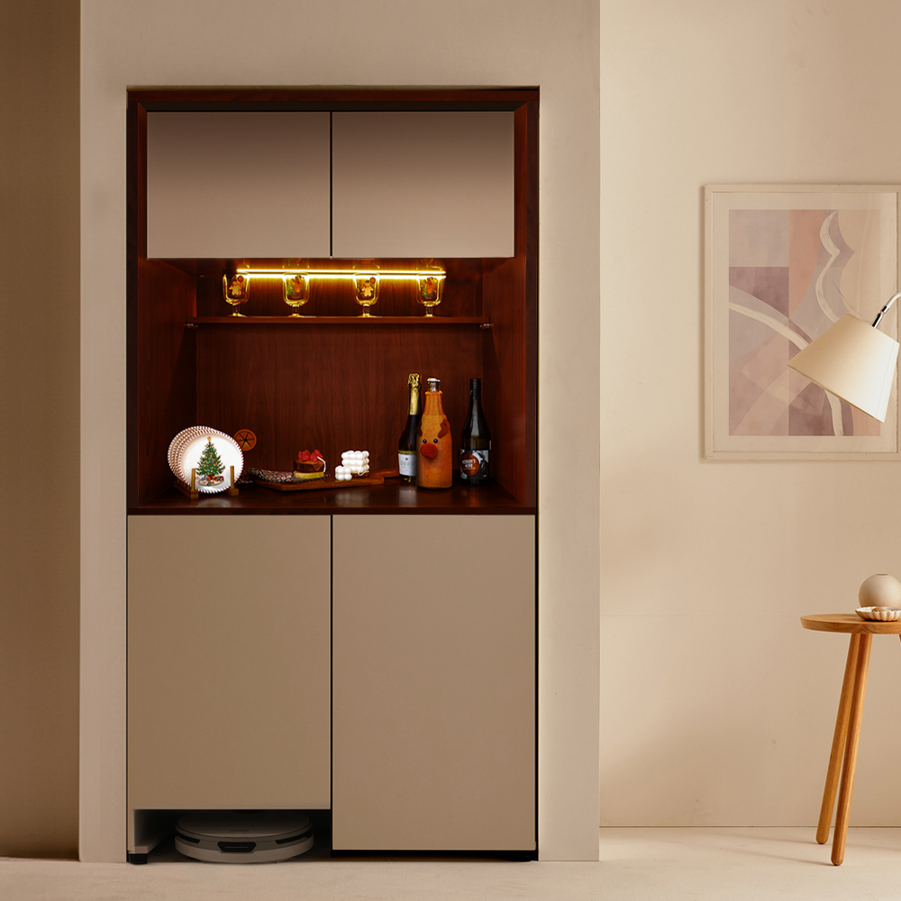맞춤 홈카페 수납장 800 1853형 인도어형 기본형 주방수납장 빌트인 냉장고장 홈카페장