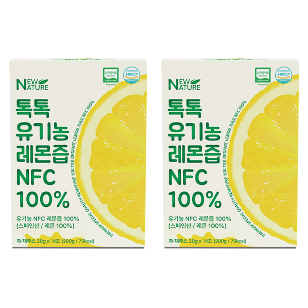 국내생산 유기농 레몬즙 레몬스틱 레몬수 100%착즙 1일1레몬 2박스