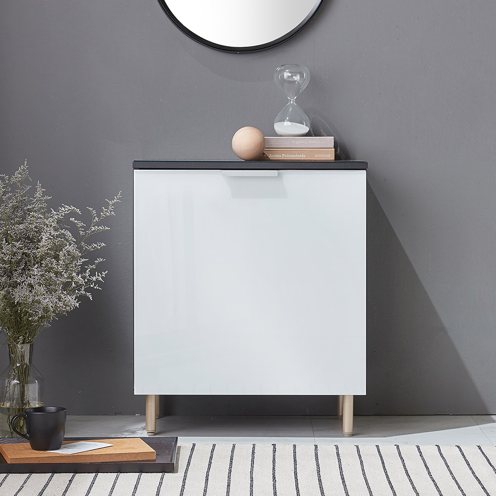 동서가구 론 블랙경 600 높은거실장 수납장 DF918601