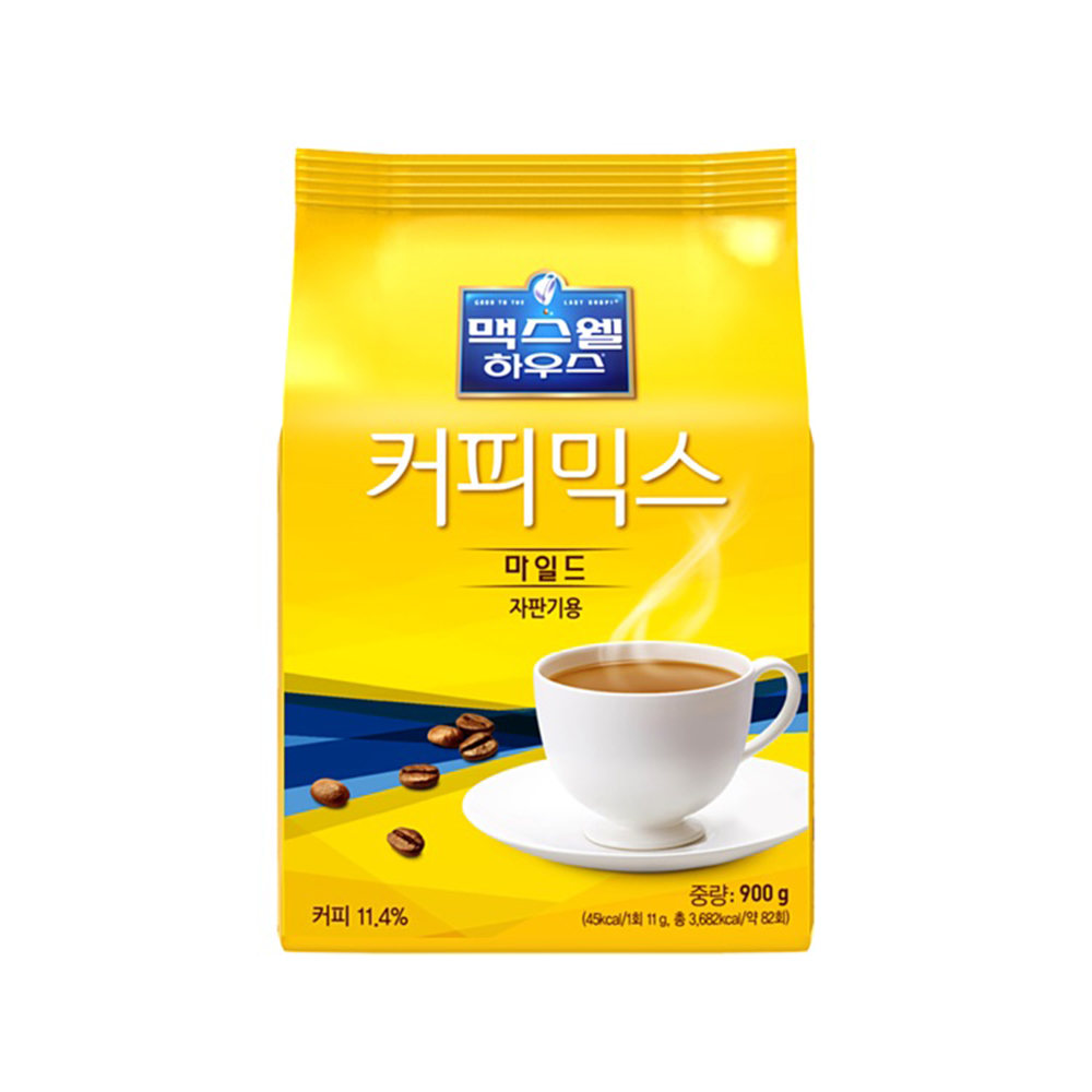 자판기용 커피믹스 밀크 커피 900g 맥스웰 마일드 자판기 봉지 : 유지상회