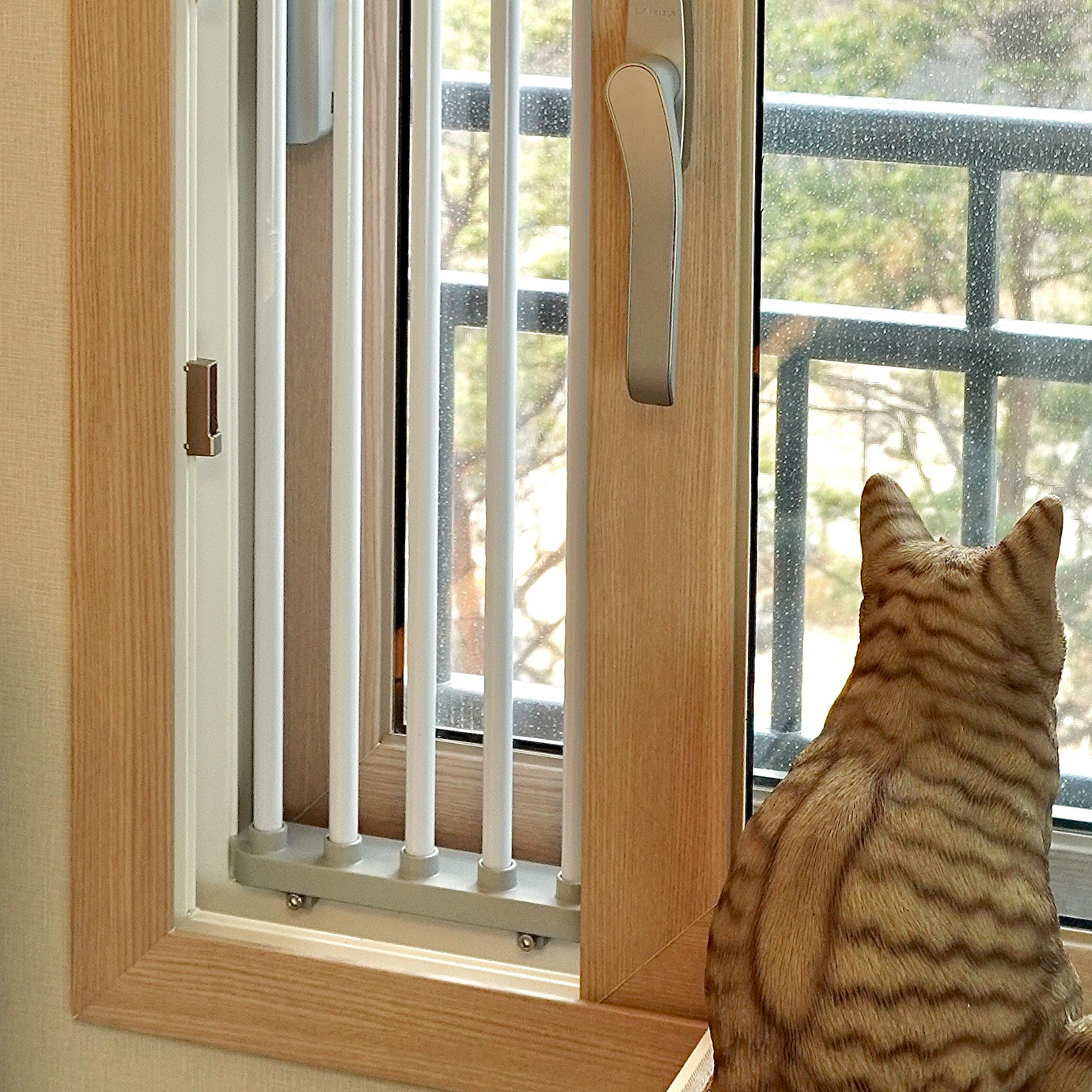 간편설치 탈출방지 고양이 방묘창 방충망 네트망 캣키퍼