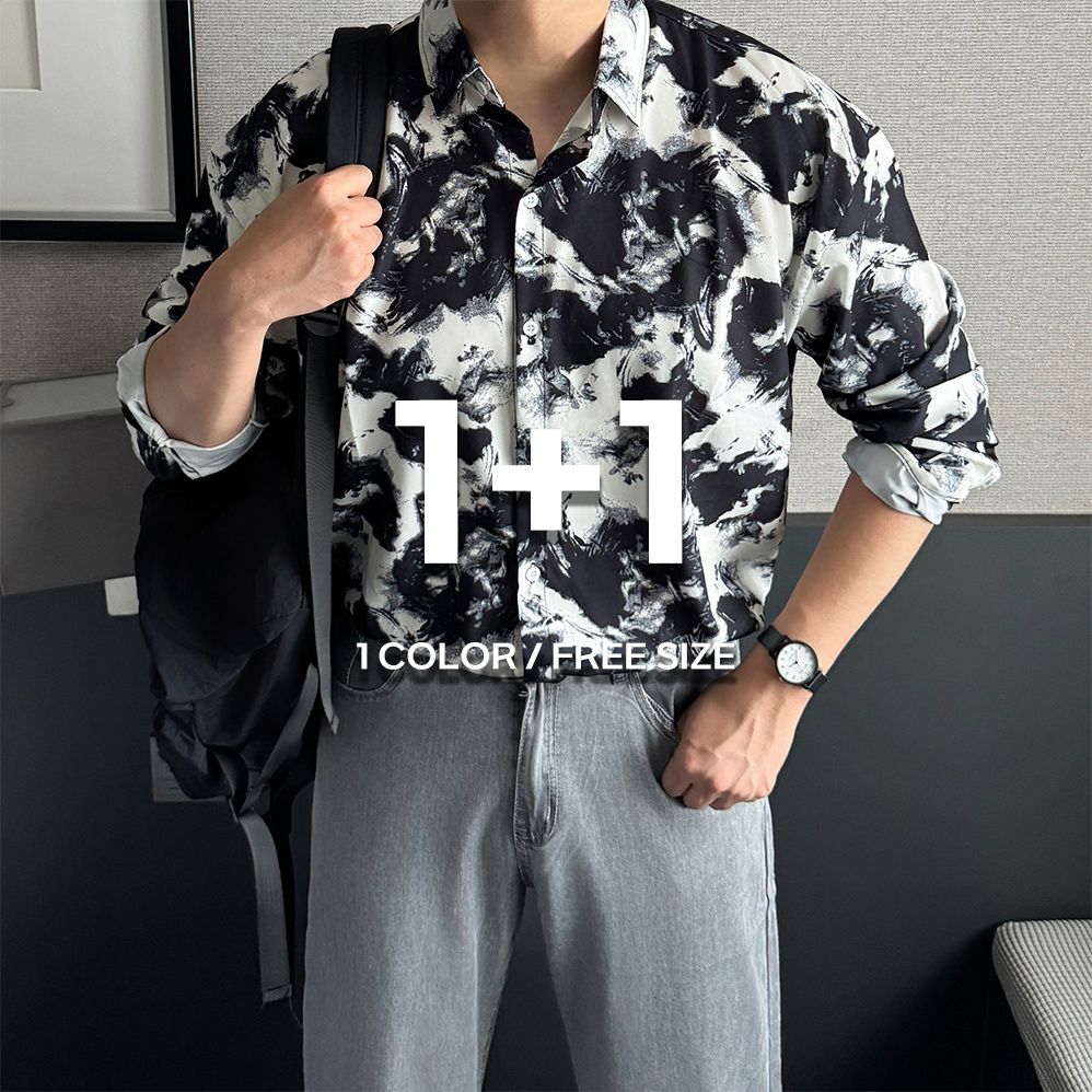 1+1 하와이안셔츠 남자오버핏남방 알로하셔츠 - 상세 이미지 3