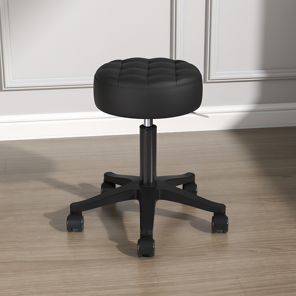 공간녹백 미용 의자 원형 스툴 작업 보조 스톨 블랙