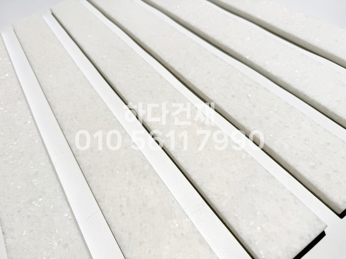 크리스탈화이트 롱타일 600x60x11T / 하다건재 천연석타일