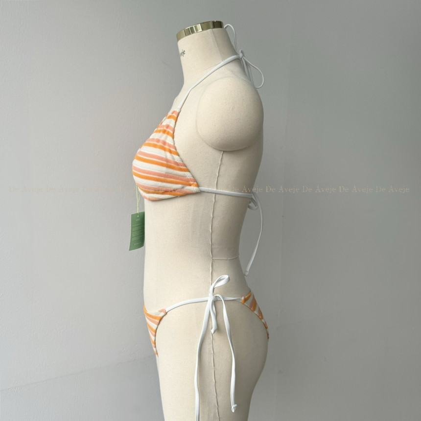 스트라이프 비키니 비비드 타월 끈 홀터넥 DRIP 상세 이미지 20