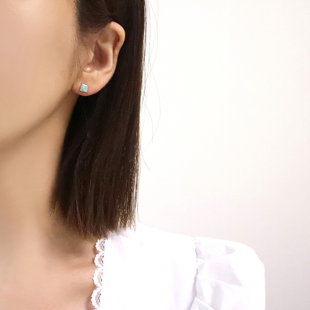 폴브리알 아이스큐빅 귀걸이 925실버 순은 PJSE0190 - 상세 이미지 4