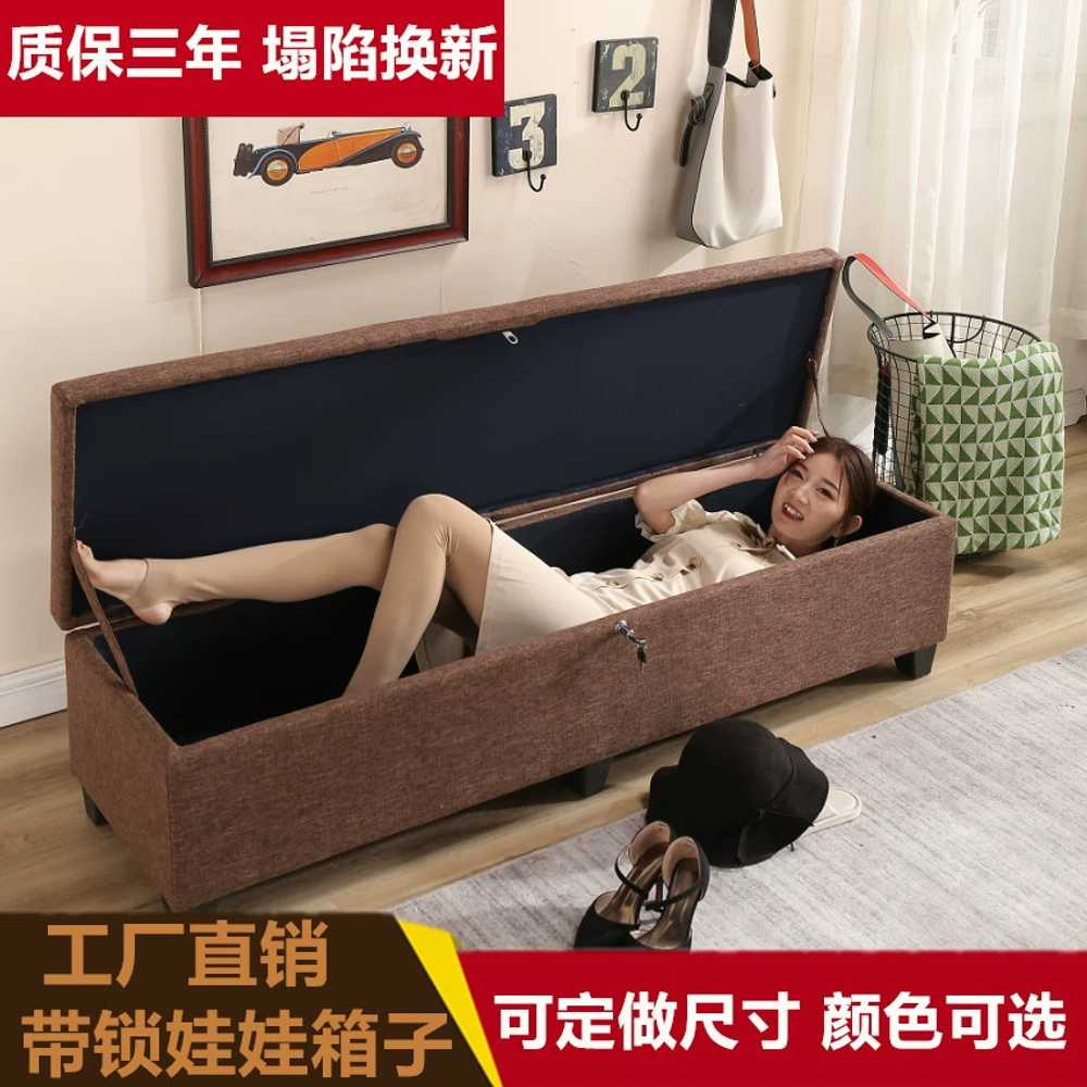 수납 벤치 소파 잠금장치 다용도 매장 수납함 정리함 175x45x40 - 상세 이미지 2
