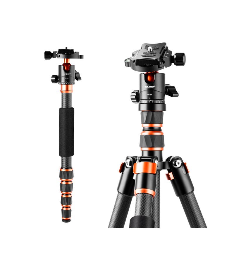 카본 삼각대 카메라 DSLR 여행용 가벼운 5단 삼각대 C225CO 볼헤드포함 KF09 이미지 6