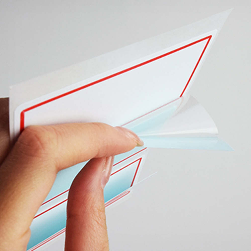 투명필름 견출지 보호필름 이름스티커 커버라벨 적색 7매