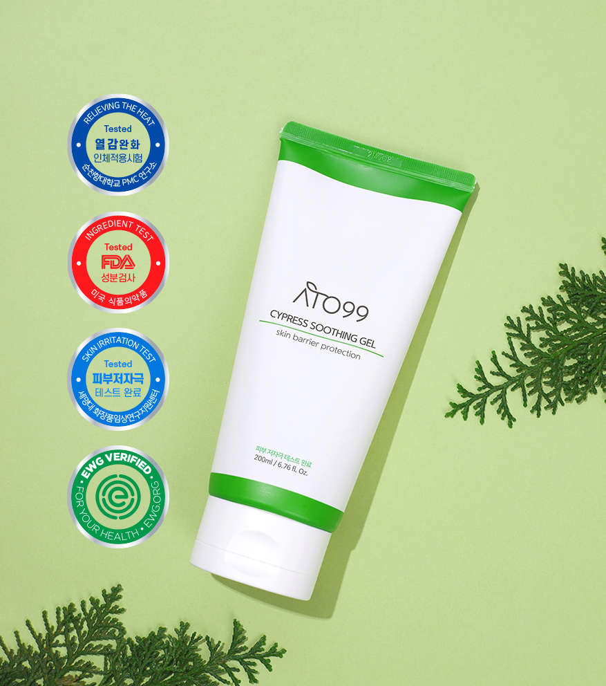 아토99 편백 수딩젤 피부 온도 감소 쿨링 열감 진정 시카 수분 수딩젤 200ml, 1개