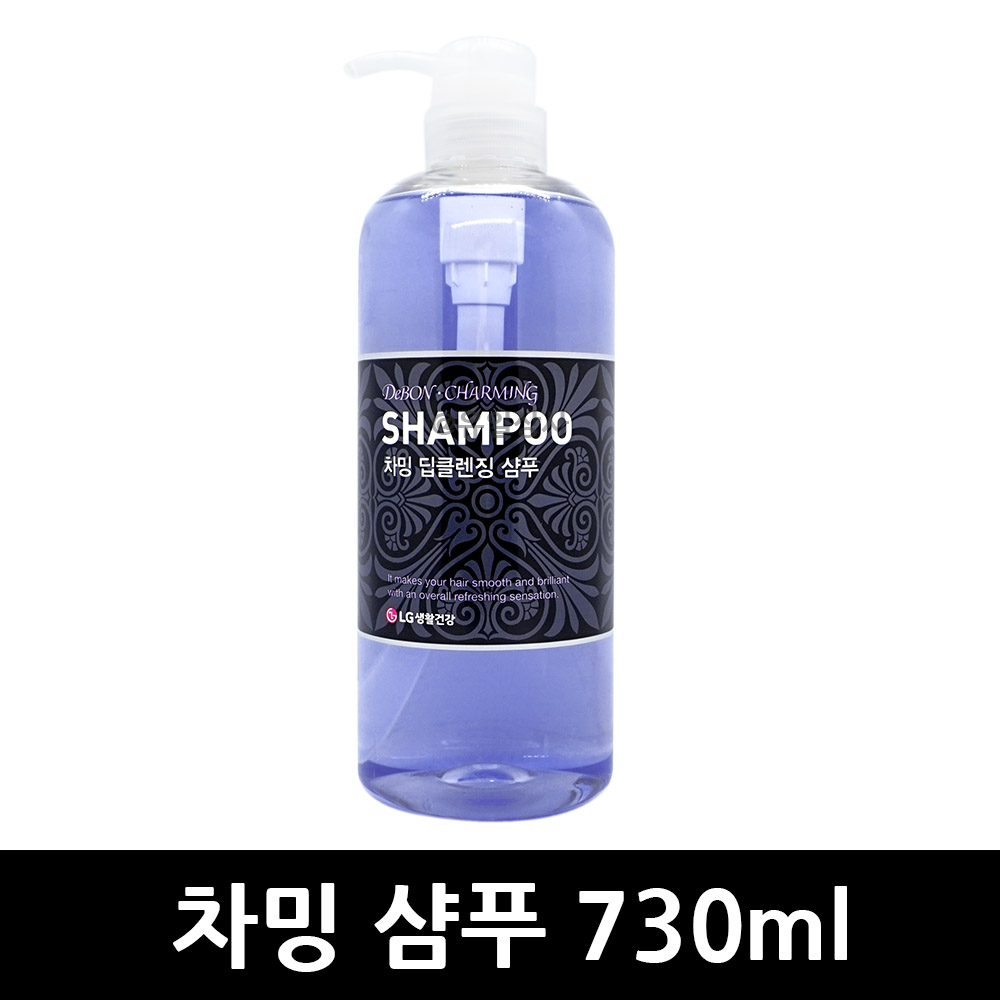 차밍 샴푸 730ml x 5개 / 투인원 겸용 업소용 퍼퓸 대용량 퓨어 앤 겸용샴푸 린스 바디워시 챠밍 비치용 리 : 유일상사