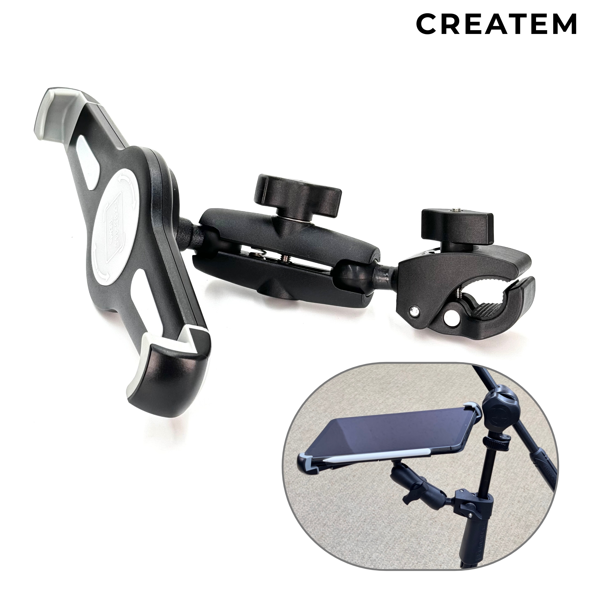 만능 아이패드 거치대 보면대 (매직암 클램프 장착형, 사이즈 9.5-14.5인치) 태블릿암