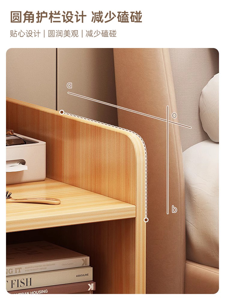 침대옆수납장 낮은 미니 수납 서랍장 보관함 슬림장 원룸 폭좁은 다용도 틈새 - 상세 이미지 3